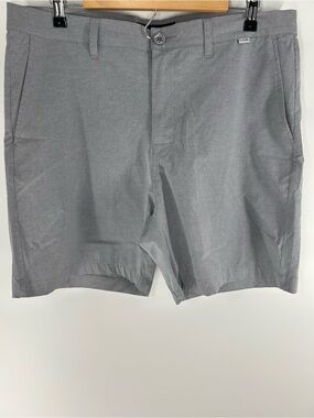 Travis Mathew Gray Performance Stretch Flat Front Shorts